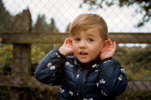 Child with hearing loss.